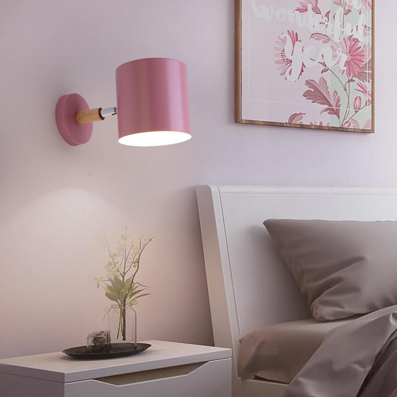 Nordic Macaron Cylinder Rotatable 1-Light Wall Sconce
