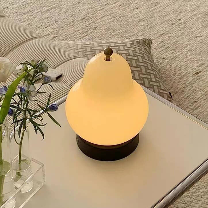 Traditional French Cream Pear Shape LED Table Lamp