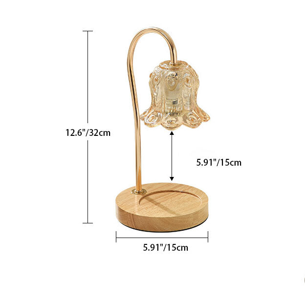 Modern Creative Simple Solid Wood Lily Of The Table Lamp