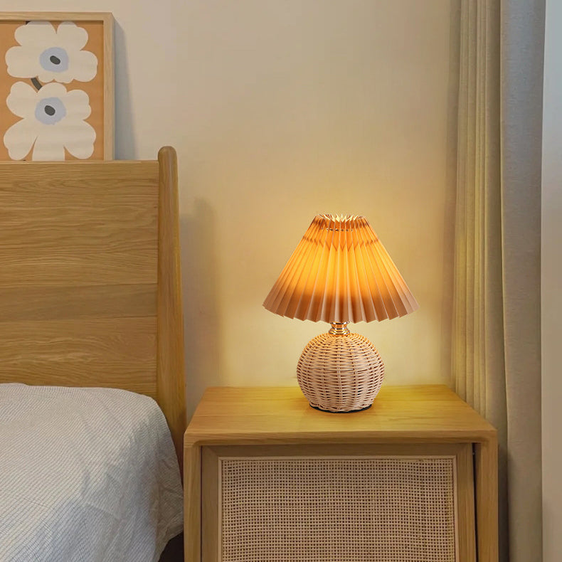 Nordic Contemporary LED Table Lamp with Pleated Table Lamp