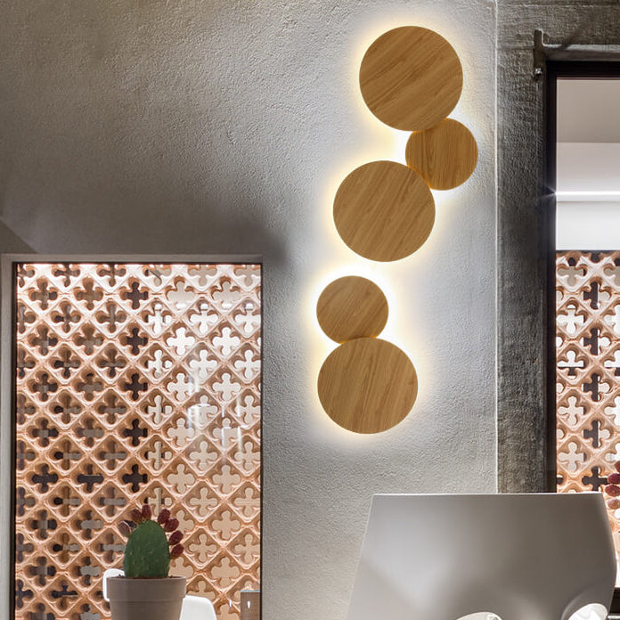 Modern Minimalist Round Eclipse Iron LED Wall Sconce