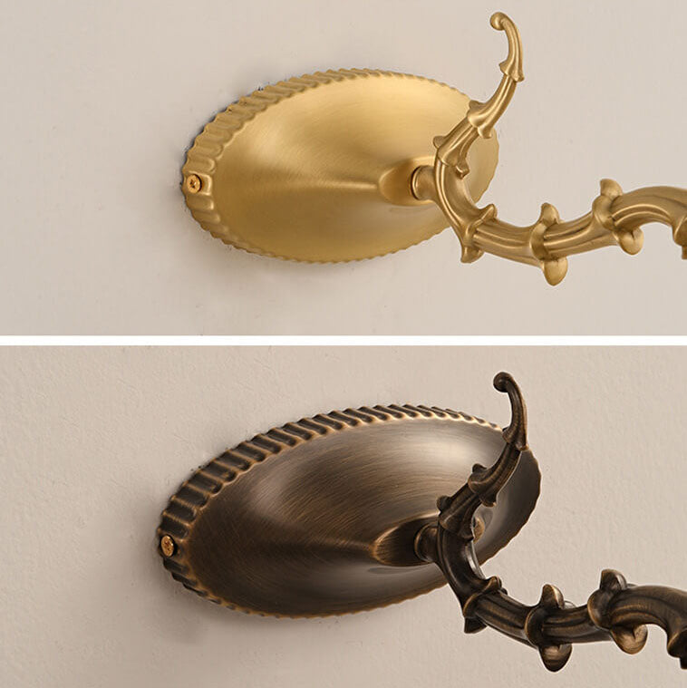 French Antique Copper Cylindrical 2-Light Mirror Wall Sconce