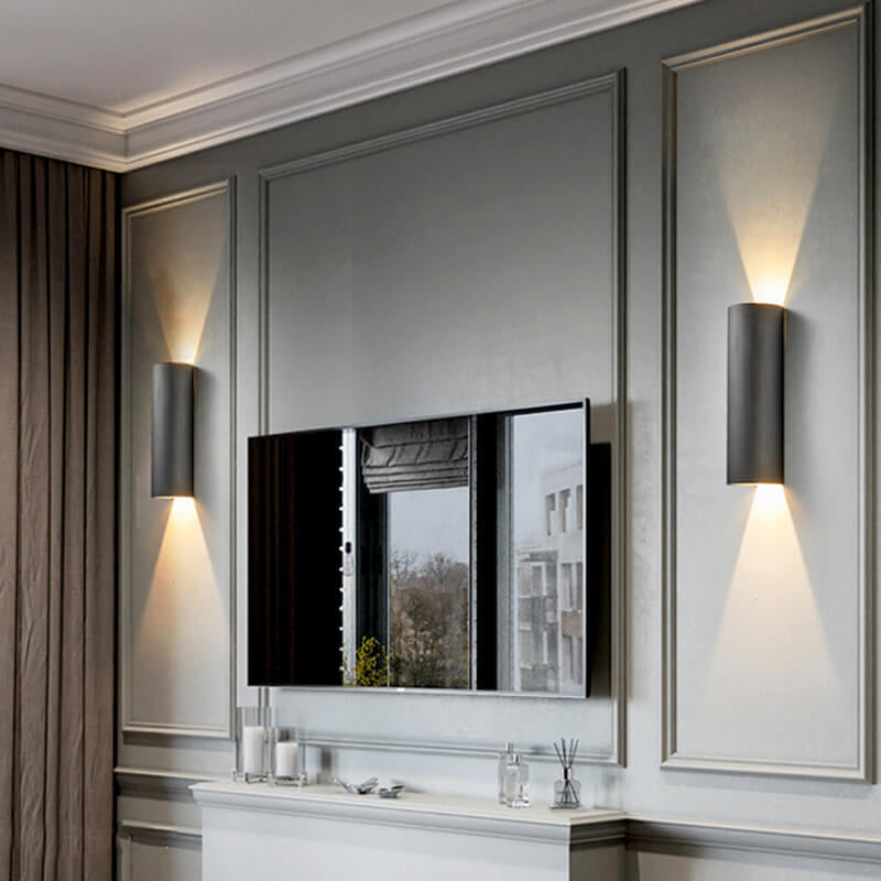Modern Minimalist Aluminum Cylindrical LED Wall Sconce