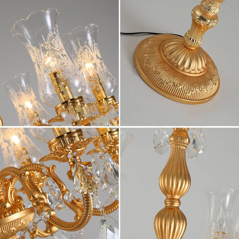 Traditional Gold 7-Light Floor Lamp