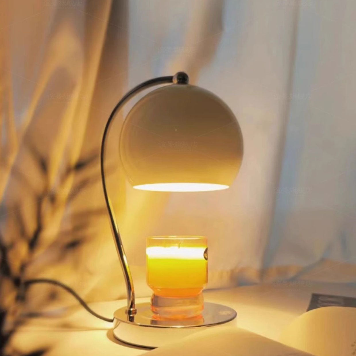 Scandinavian Iron Stainless Steel Round Ball Table Lamp