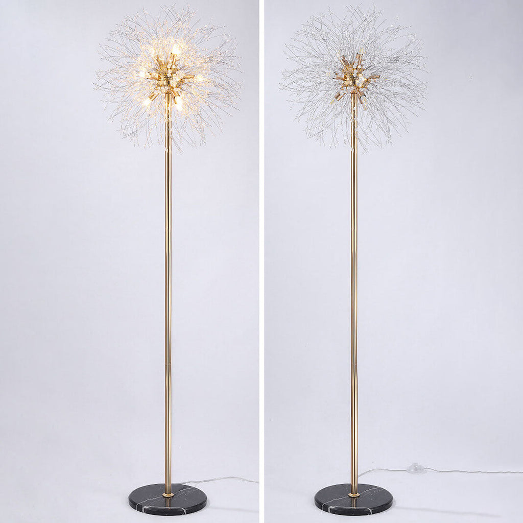 Modern Black 8-Light Floor Lamp