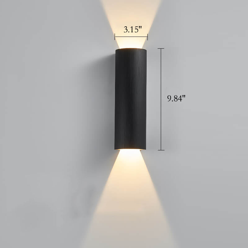 Modern Minimalist Aluminum Cylindrical LED Wall Sconce