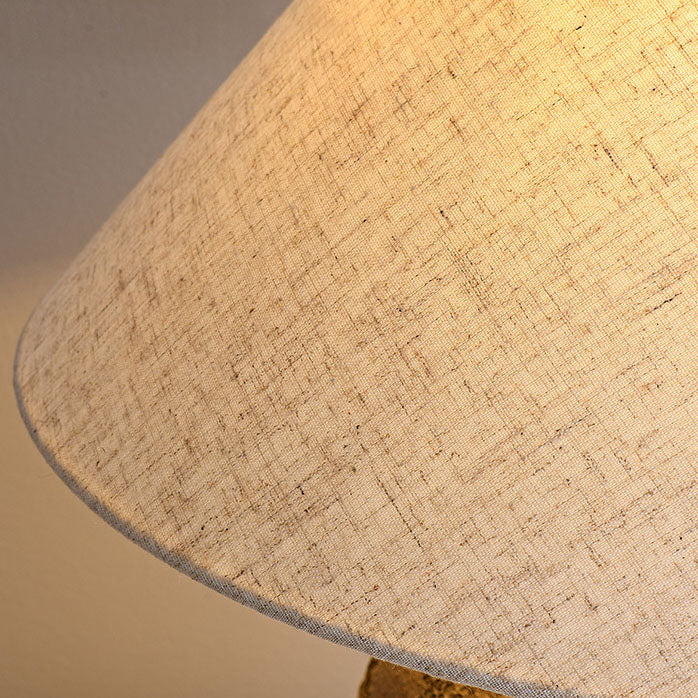 Modern Shabby Chic Cone Fabric Ceramic Jar Table Lamp