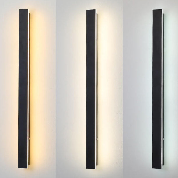 Retro Outdoor Rectangular Strip Waterproof LED Wall Light