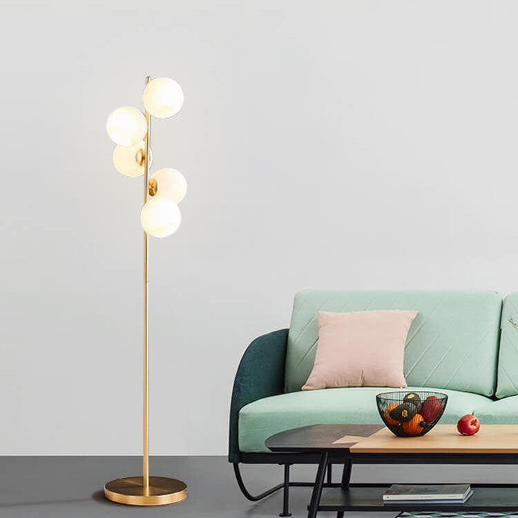 Modern Minimalist White 5-Light Floor Lamp