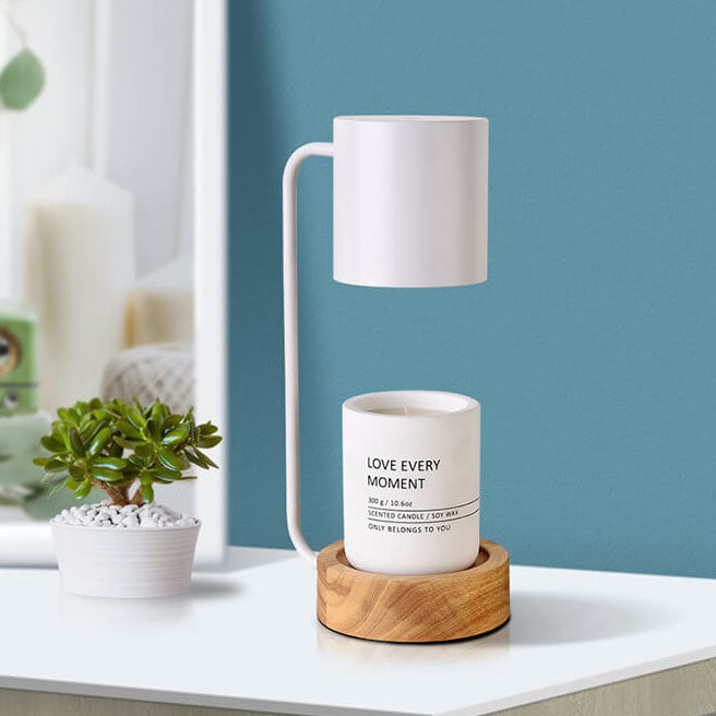 Japanese Minimalist Wood Table Lamp with Timed Table Lamp