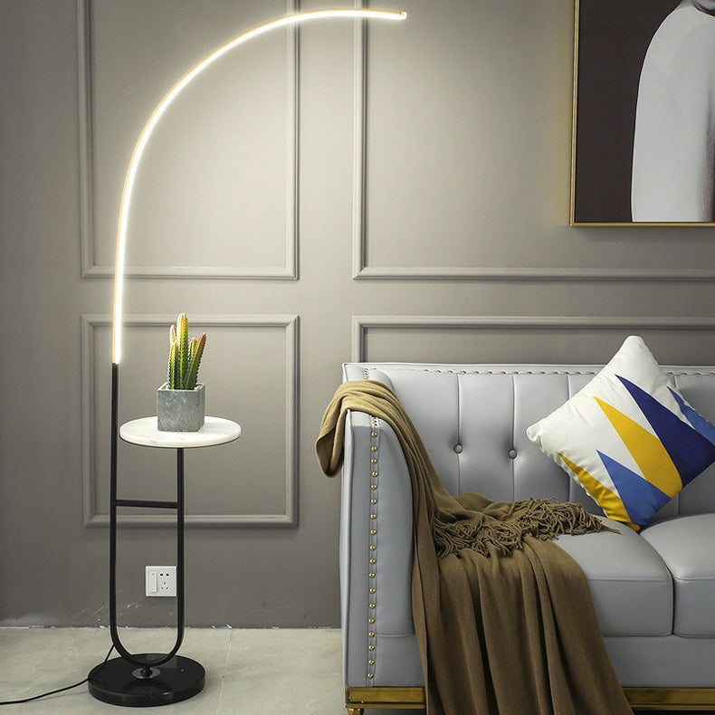 Modern White Arc Floor Lamp