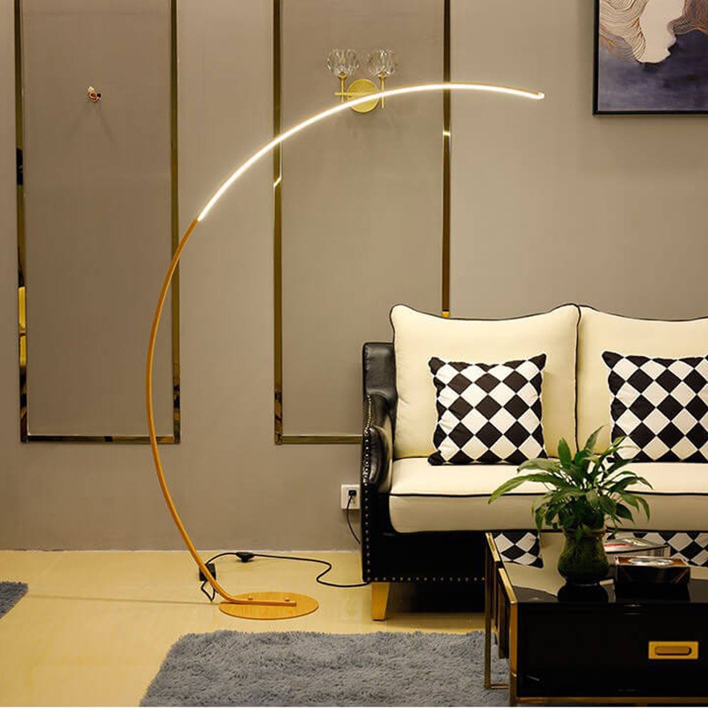 Sleek Modern White Floor Lamp