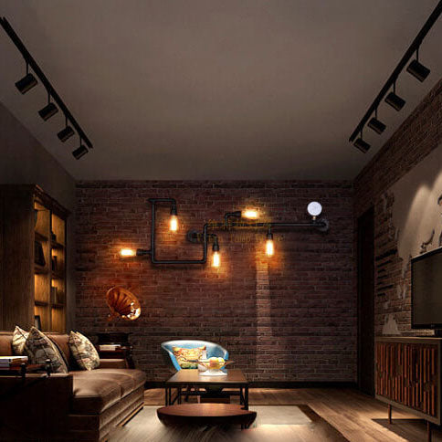 Industrial Maze Pipe 5-Light Wall Sconce
