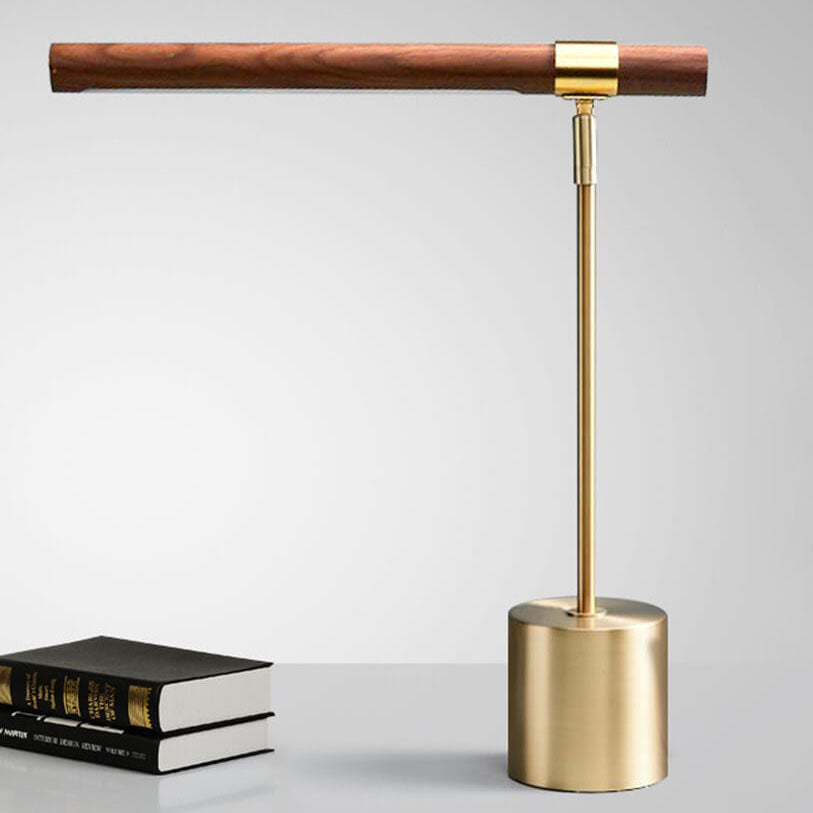 Nordic Minimalist Wood-Grain LED Table Lamp with Table Lamp