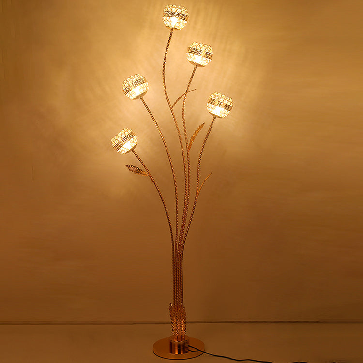 Modern Gold 5-Light Floor Lamp