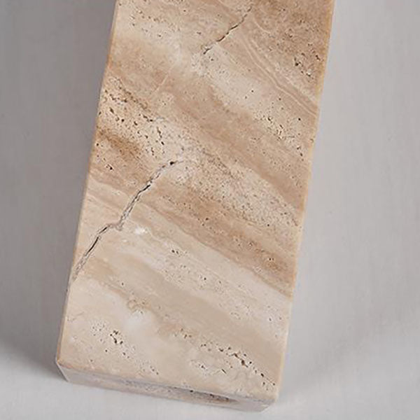 Traditional Japanese Long Strip Yellow Travertine Wall Sconce
