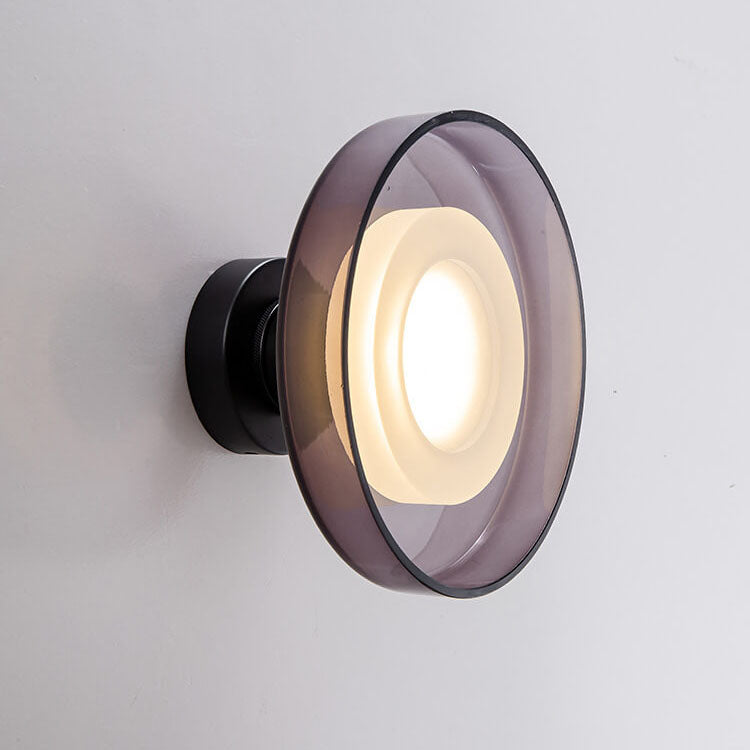 Nordic Vintage Round Hardware Glass LED Wall Sconce