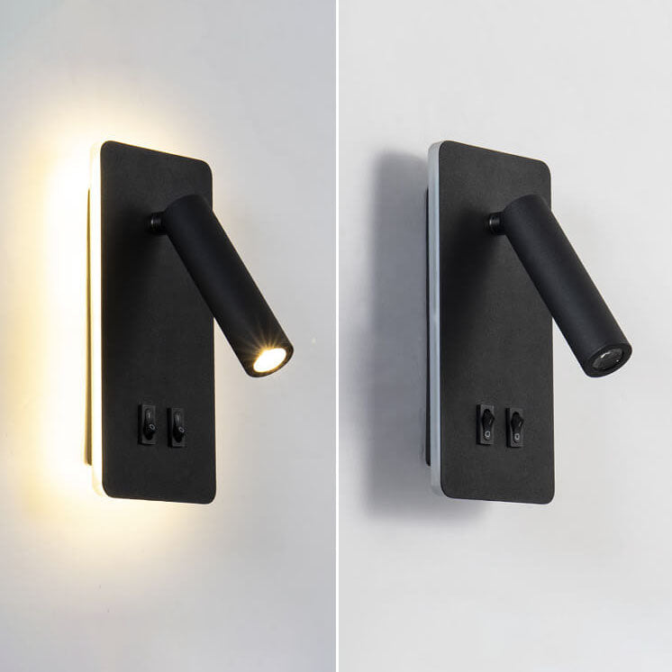 Contemporary Nordic Iron Square Spotlight Wall Sconce