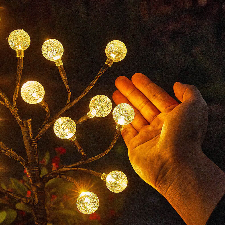 Elegant White 20-Light Outdoor Stake Light