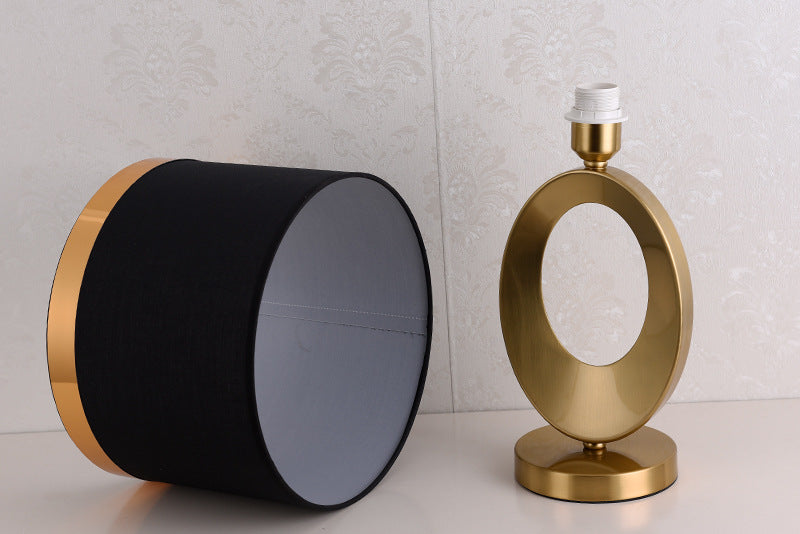 Modern Fabric Ring-Base 1-Light Table Lamp