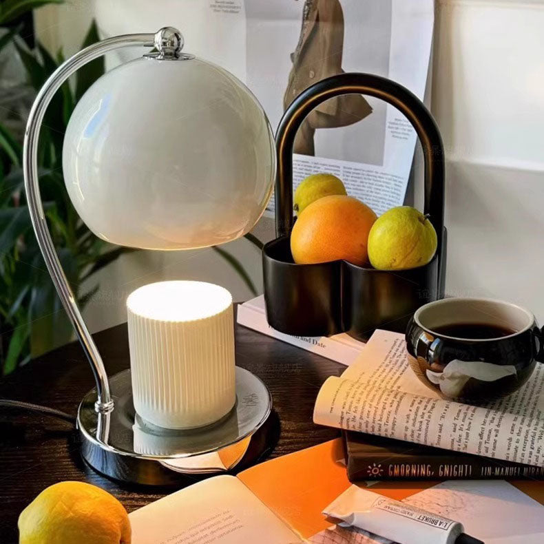 Scandinavian Iron Stainless Steel Round Ball Table Lamp