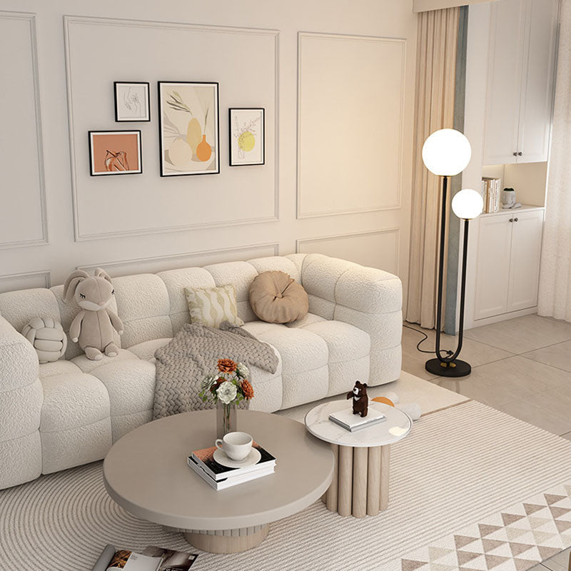 Modern Minimalist White 2-Light Floor Lamp