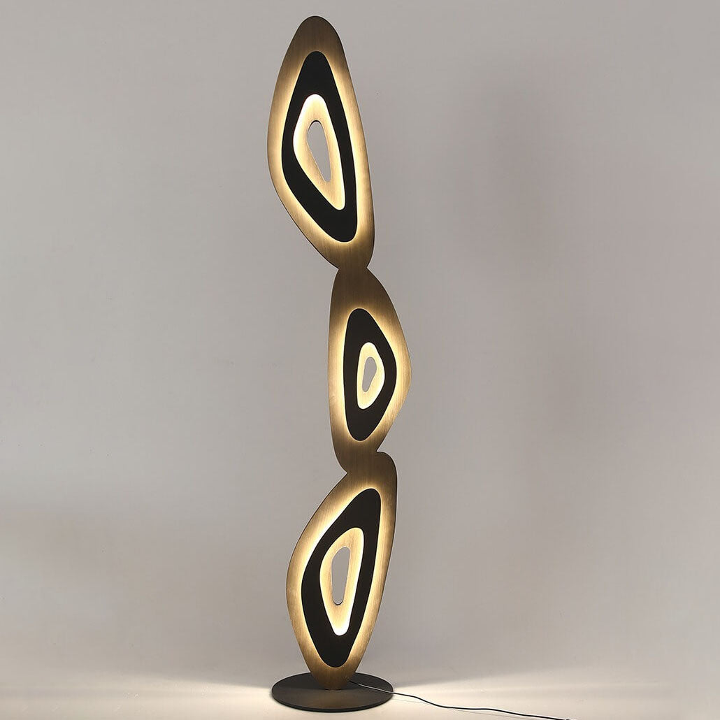 Modern Minimalist Black 3-Light Floor Lamp