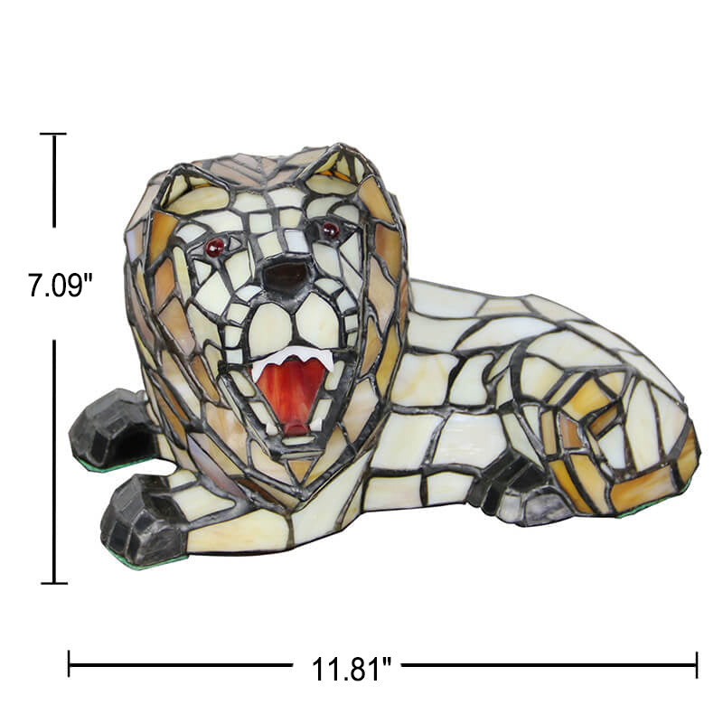 Tiffany Creative Animal Stained Glass 1-Light Table Lamp