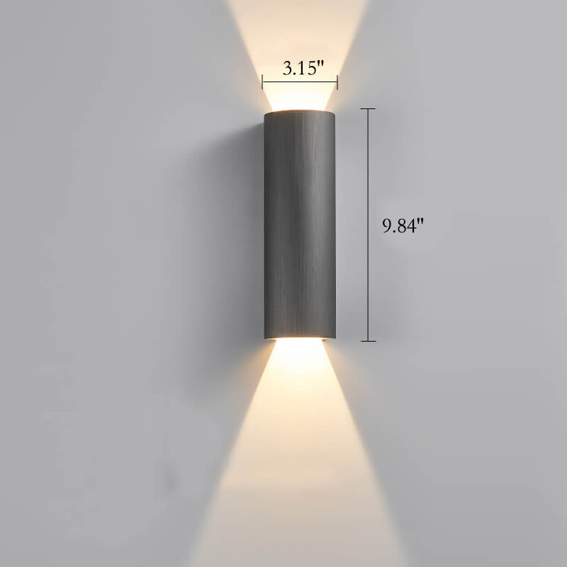 Modern Minimalist Aluminum Cylindrical LED Wall Sconce