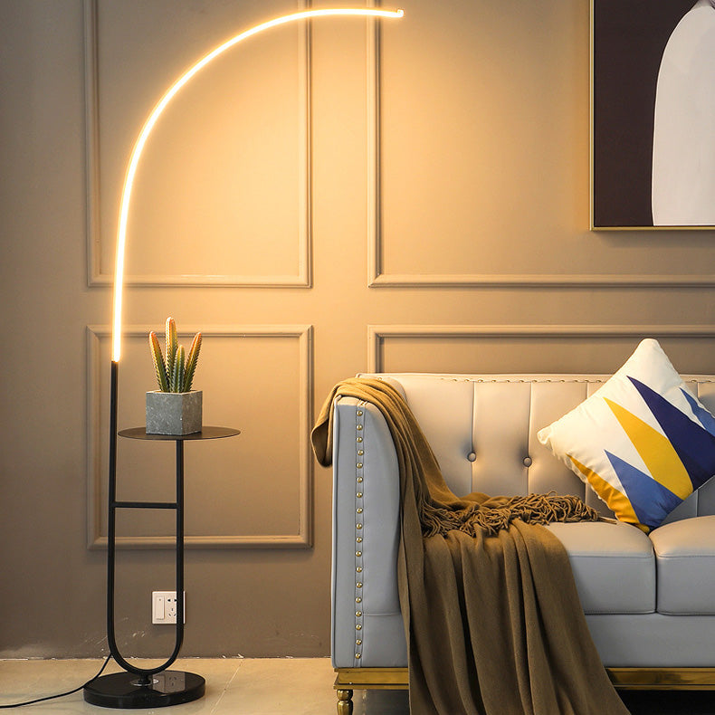 Modern White Arc Floor Lamp