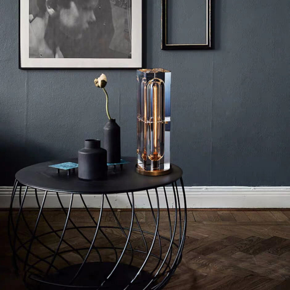 Modern Crystal-Geometric 1-Light Table Lamp