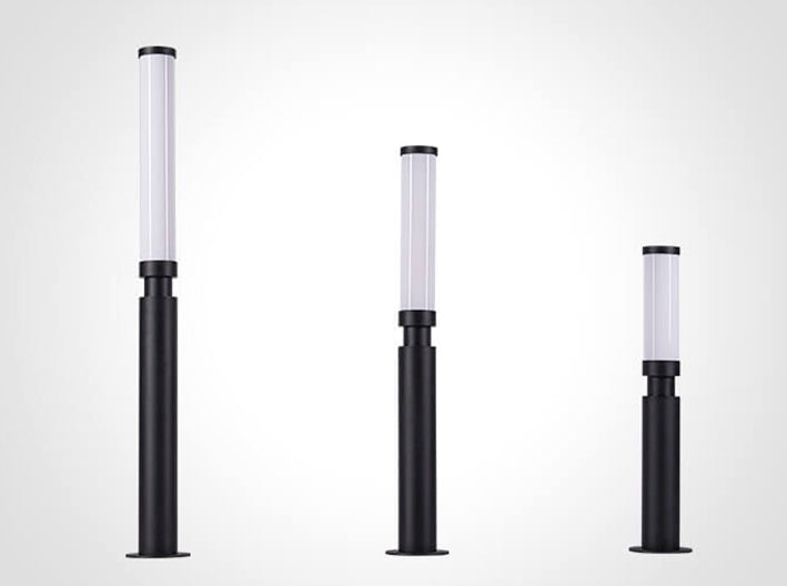 Chic Modern Black Outdoor Stake Light