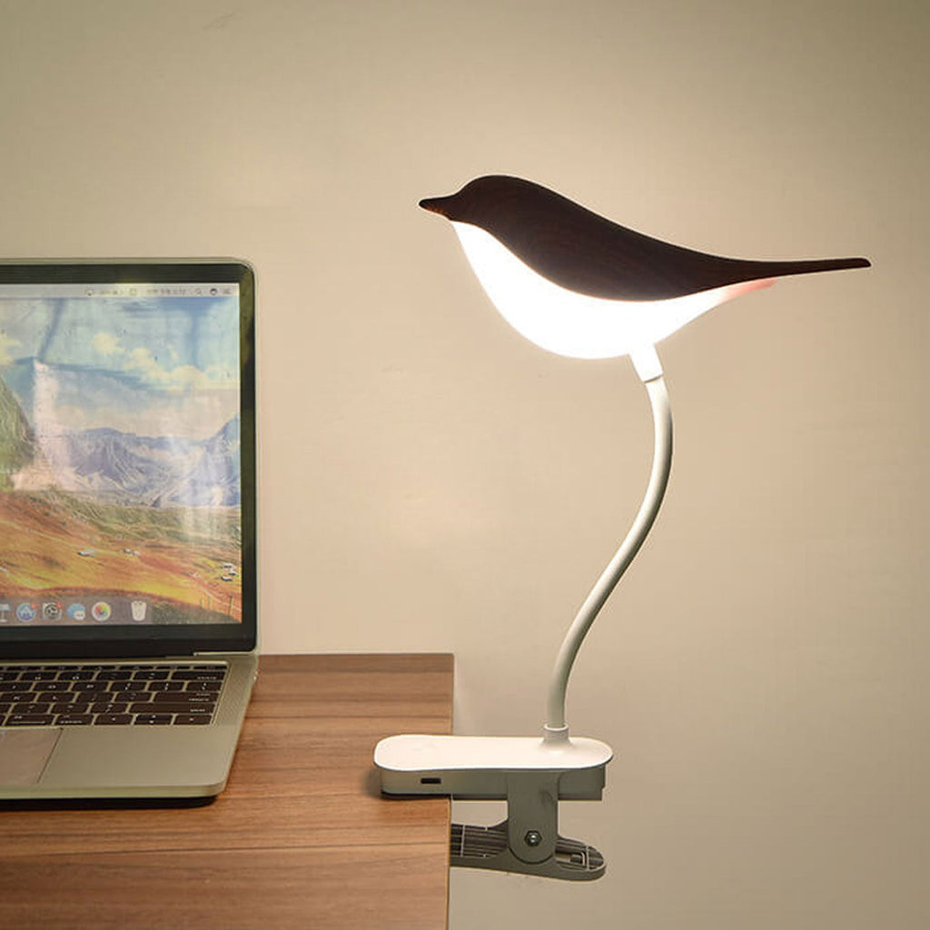 Nordic Creative Bird Clip USB Charging LED Night Table Lamp