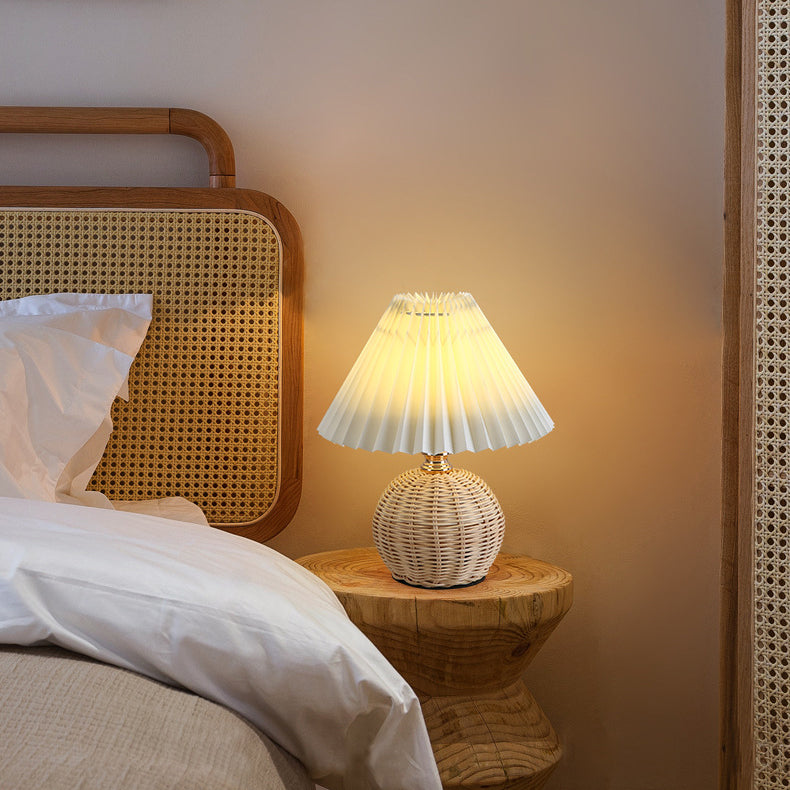 Nordic Contemporary LED Table Lamp with Pleated Table Lamp