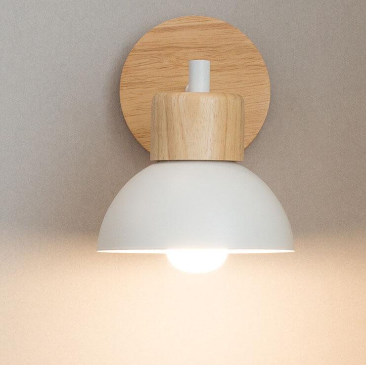 Nordic Wood Metal 1-Light Wall Sconce