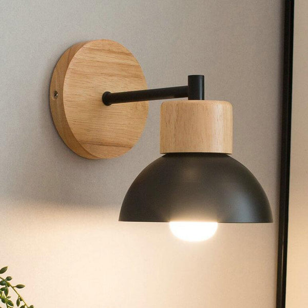 Nordic Wood Metal 1-Light Wall Sconce
