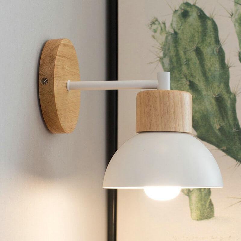 Nordic Wood Metal 1-Light Wall Sconce
