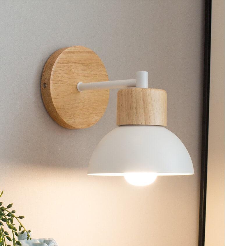 Nordic Wood Metal 1-Light Wall Sconce