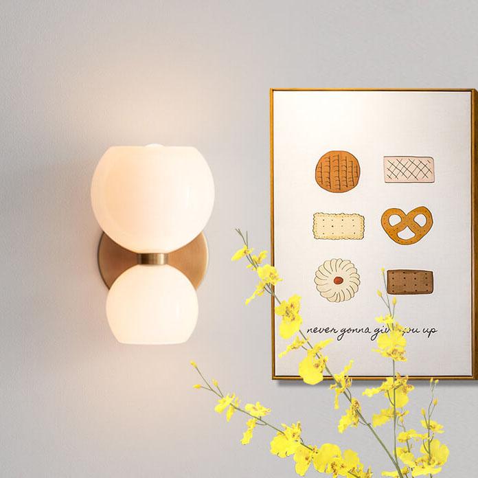 Modern 2-Light Bowl Shaped Wall Sconce