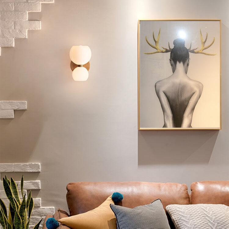 Modern 2-Light Bowl Shaped Wall Sconce