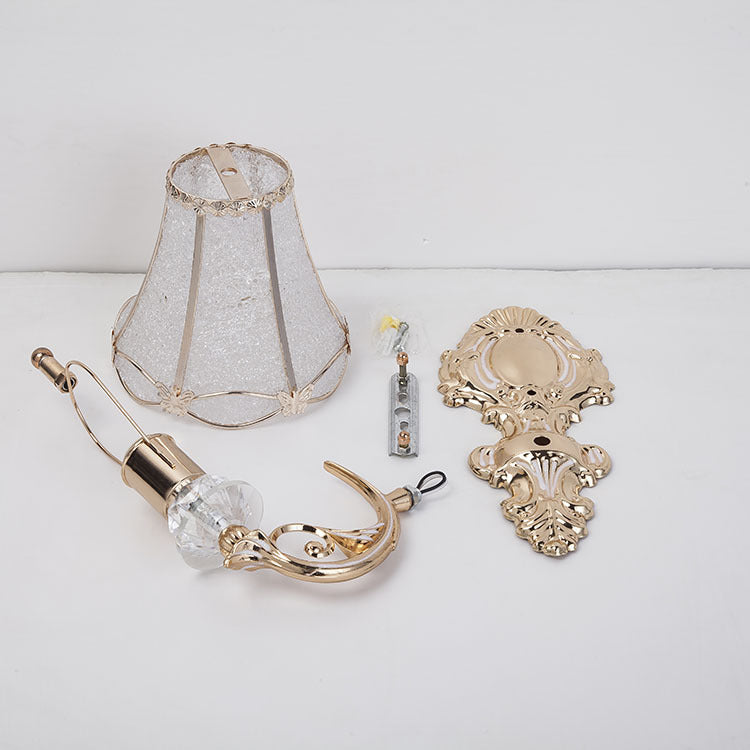 Traditional European Resin Iron Conic Cylinder Wall Sconce