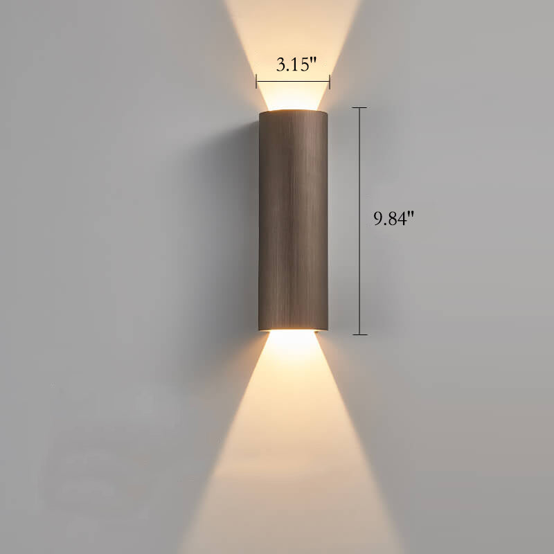 Modern Minimalist Aluminum Cylindrical LED Wall Sconce