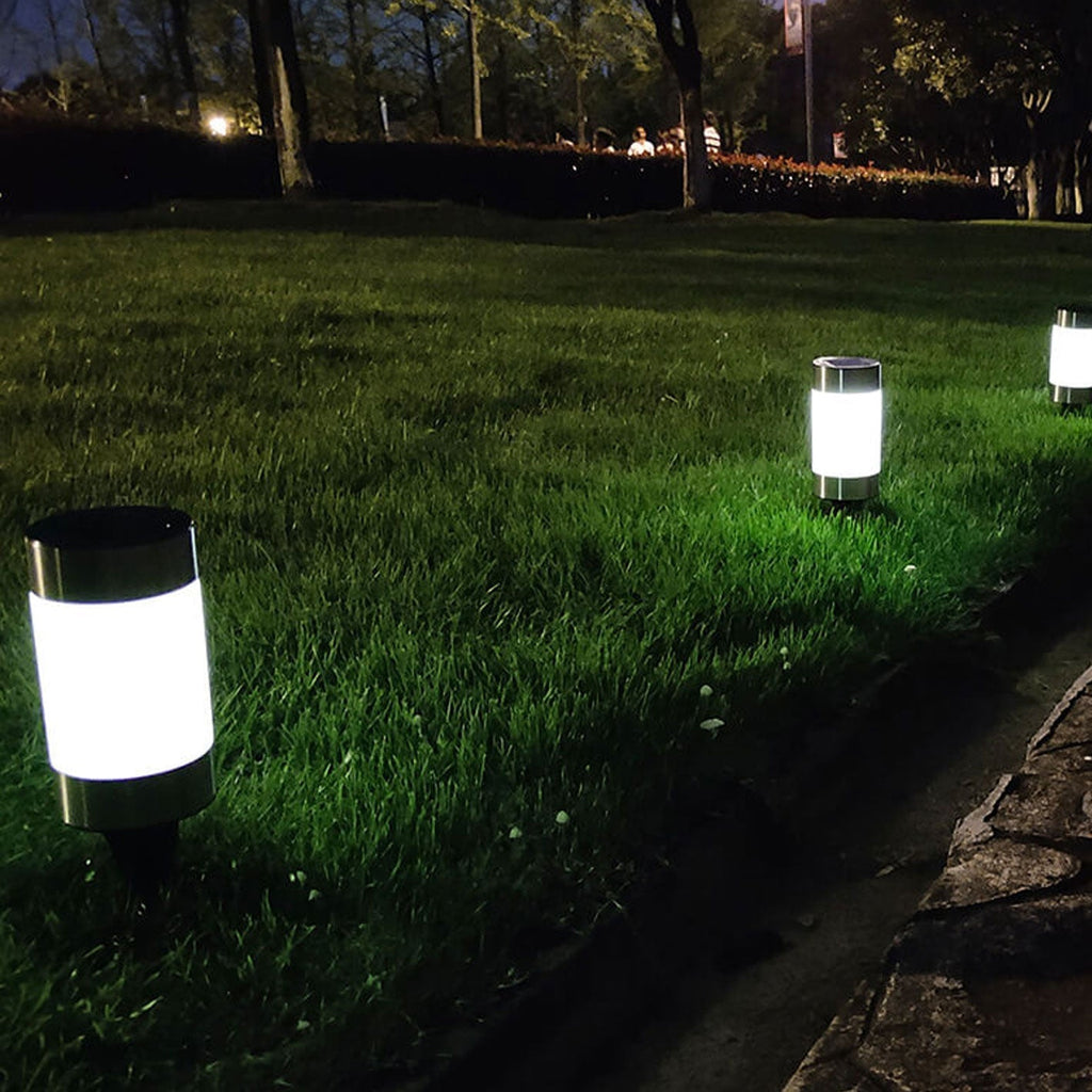Modern White Outdoor Stake Light