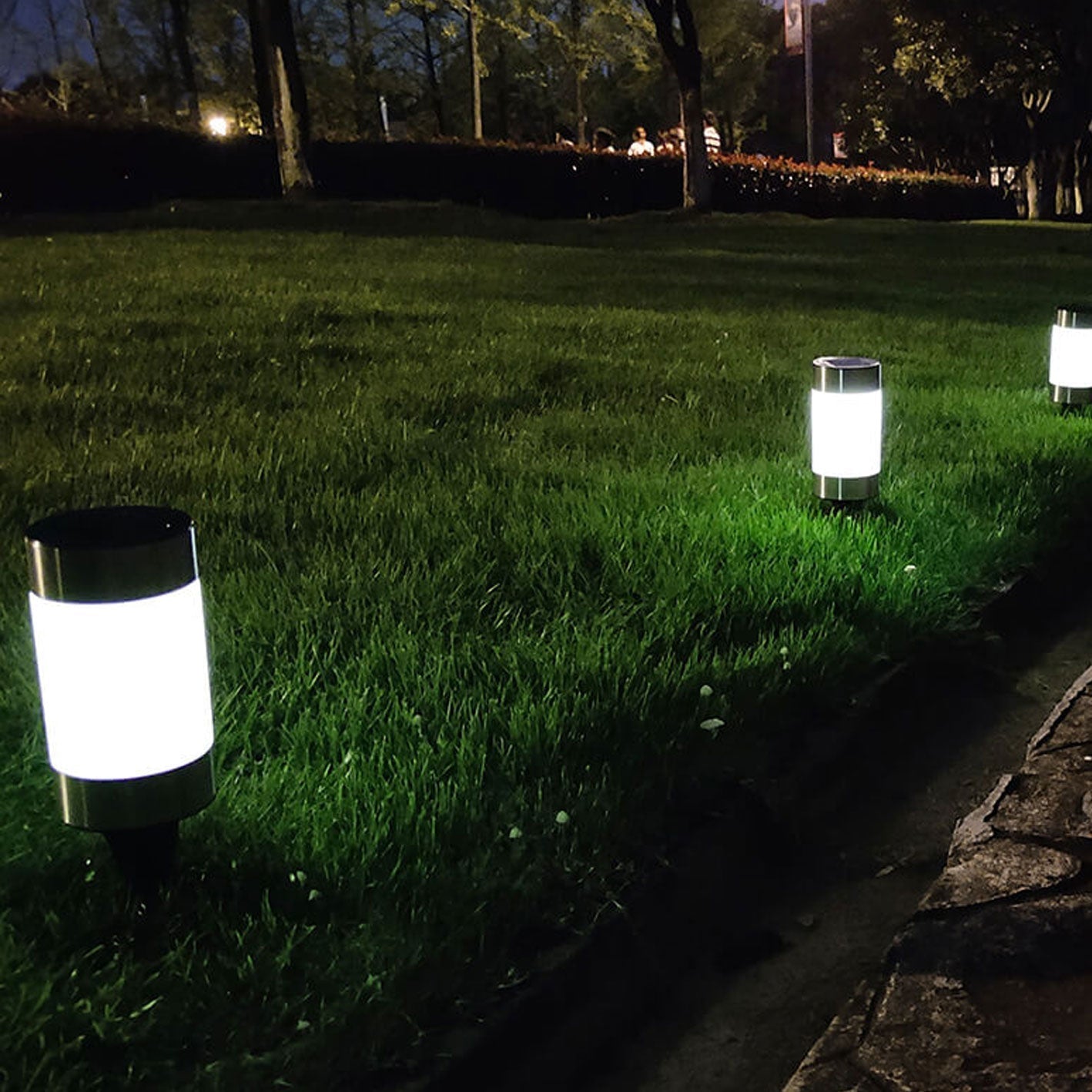 Modern White Outdoor Stake Light