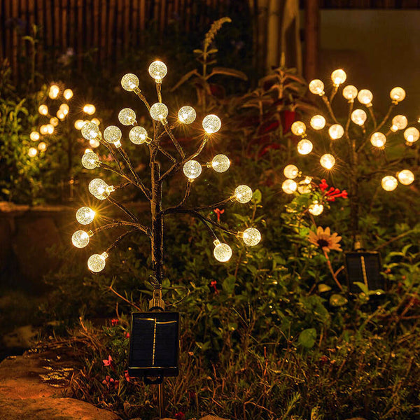 Elegant White 20-Light Outdoor Stake Light