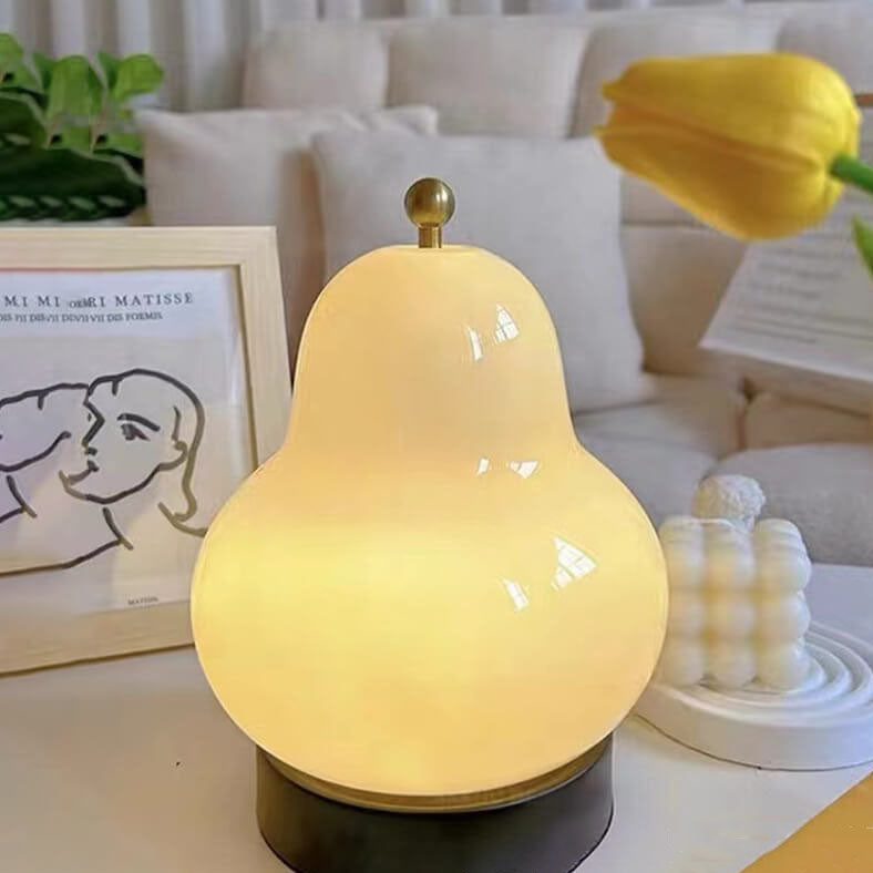 Traditional French Cream Pear Shape LED Table Lamp