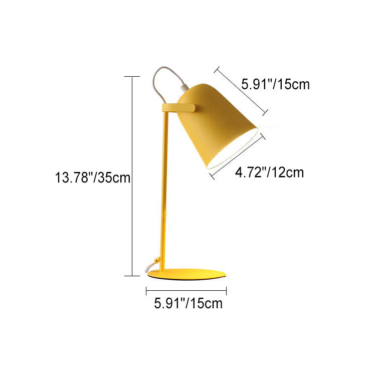 Nordic Macaron Color Creative Iron Bucket Table Table Lamp