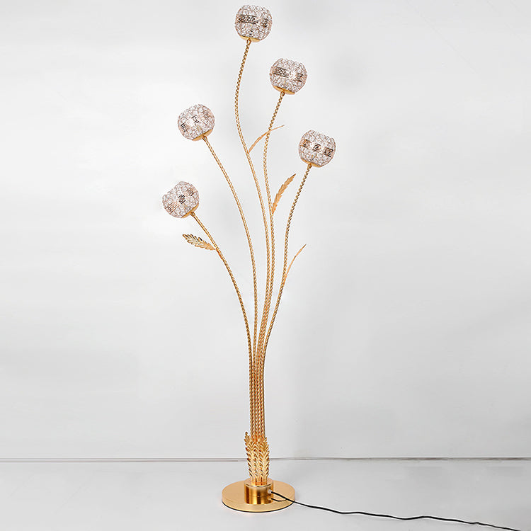Modern Gold 5-Light Floor Lamp