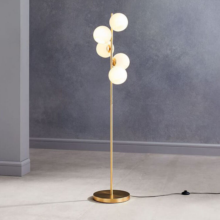 Modern Minimalist White 5-Light Floor Lamp